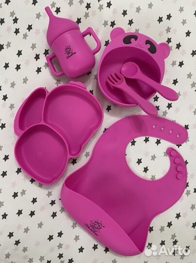 Силиконовая детская посуда Новая