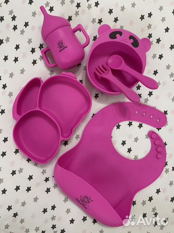 Силиконовая детская посуда Новая