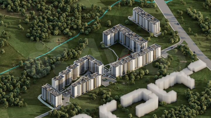 2-к. квартира, 57,6 м², 4/9 эт.