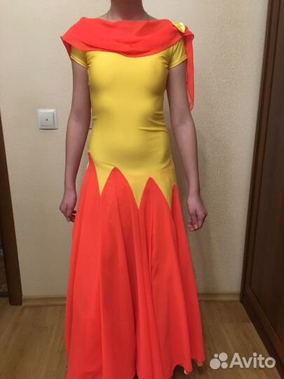 Платье для бальных танцев, 9-11 лет, рост 128-134