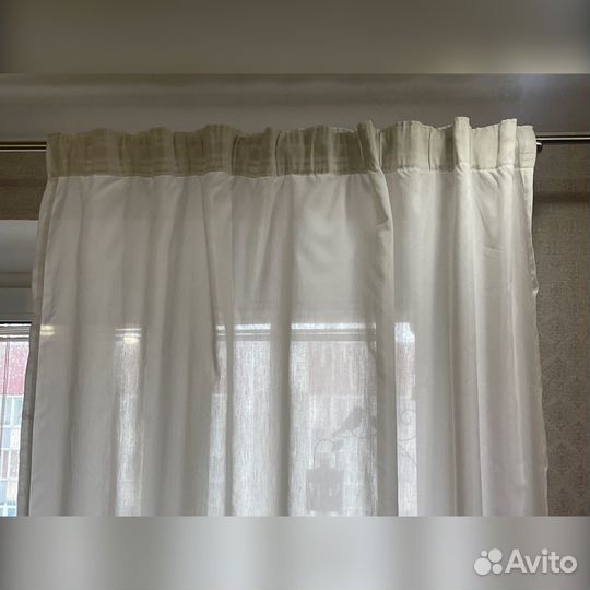 Шторы IKEA икеа белые IKEA 130х230
