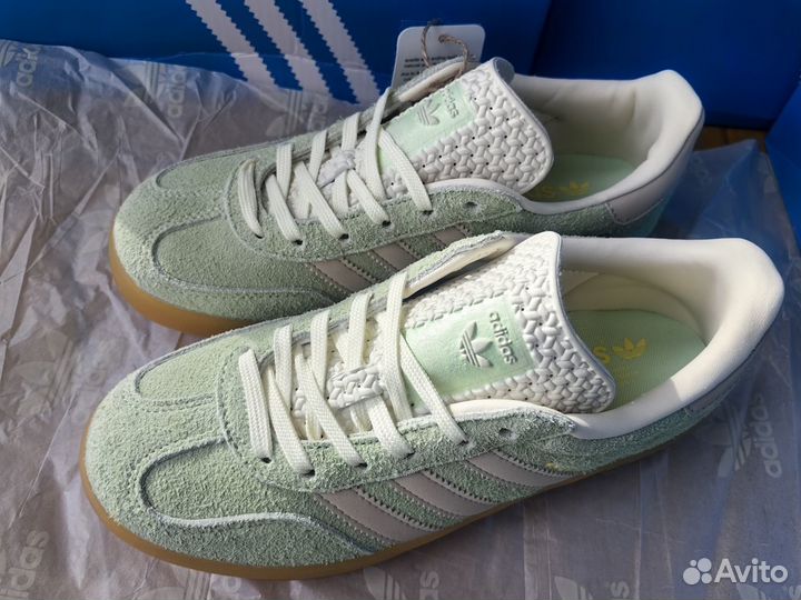 Кеды adidas gazelle indoor green spark 35-40