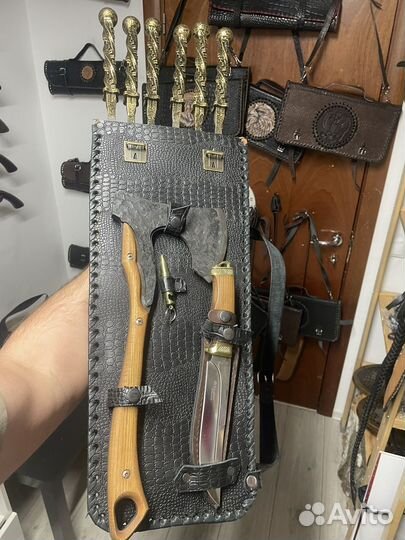 Премиум шампура в наборе топор +нож