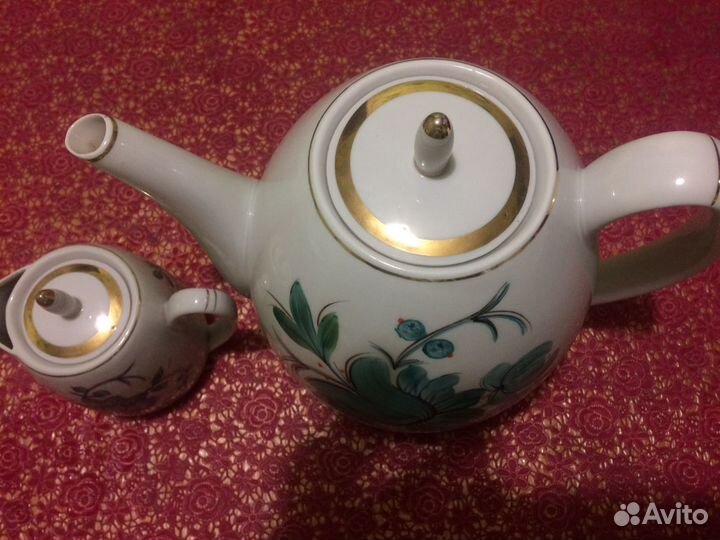 Чайник, молочник и кружечка фарфор времен СССР