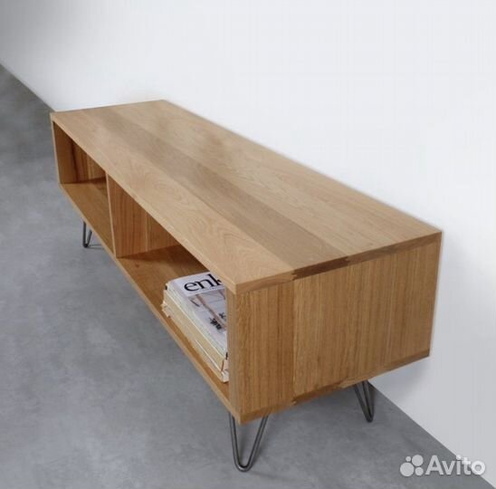 Тумба под тв из массива дерева ясеня и дуба