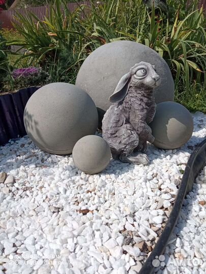 Садовые фигуры шар бетонный декор для сада