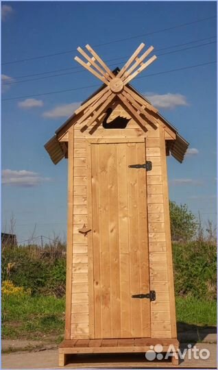 Дачный туалет с декором жэц 101