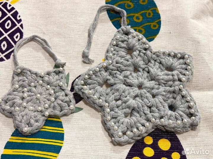 Елочные кгрушки дед мороз звезды