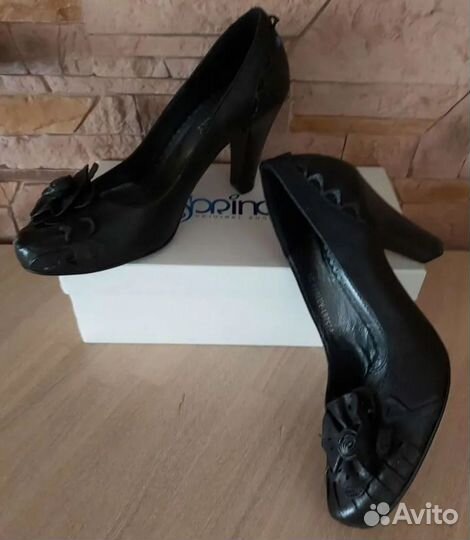 Туфли женские чёрные натуральная кожа р.36, 38