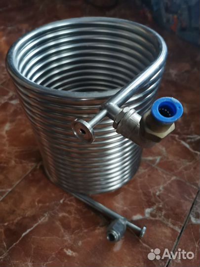 Охладитель сусла для пива противоточный (чиллер)