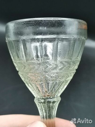 Рюмка Лафитник Стекло старинная