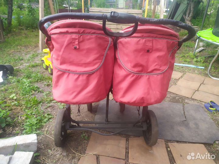 Коляска для двойни для дачи, деревни