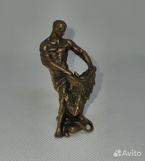 Статуэтка Самсон бронза винтаж