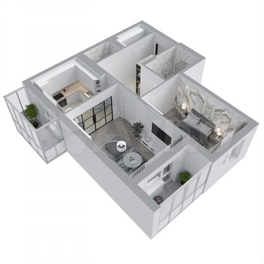 2-к. квартира, 70 м², 2/5 эт.