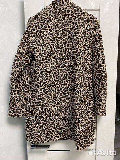 Пиджак плотный женский двубортный leopard