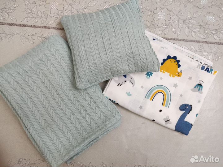 Плед детский вязаный