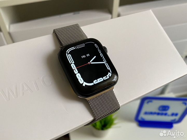 Часы apple watch 7 41 mm starlight