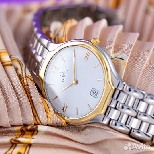 Оригинал Omega DeVille Symbol Золото/Сталь Унисекс