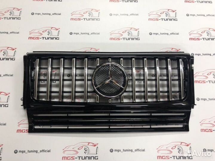 Решетка на Mercedes G-class w463 AMG 2018 стиль