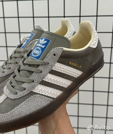 Adidas gazelle indoor grey white