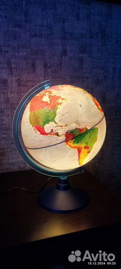 Глобус с подсветкой 25см