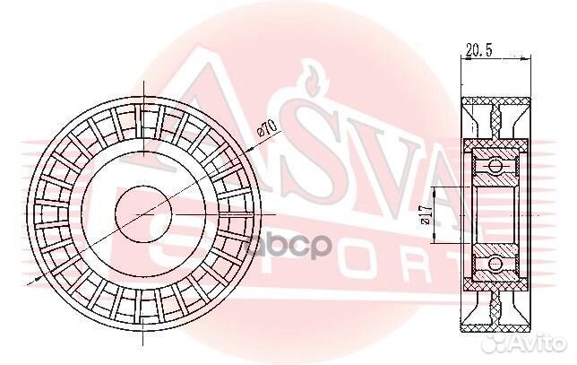 Ролик натяжителя ремня приводного toyota auris
