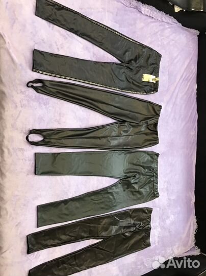 Кожаные лосины экокожа новые р S-M