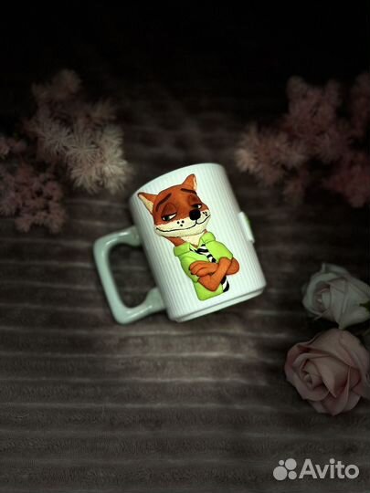 Кружка с декором из полимерной глины