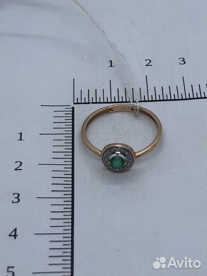 Золотое кольцо с камнем 17,5р