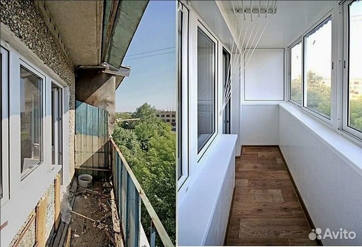 Остекление балконов под ключ