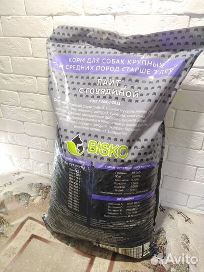 Корм Биско лайт для собак крупных и средних пород