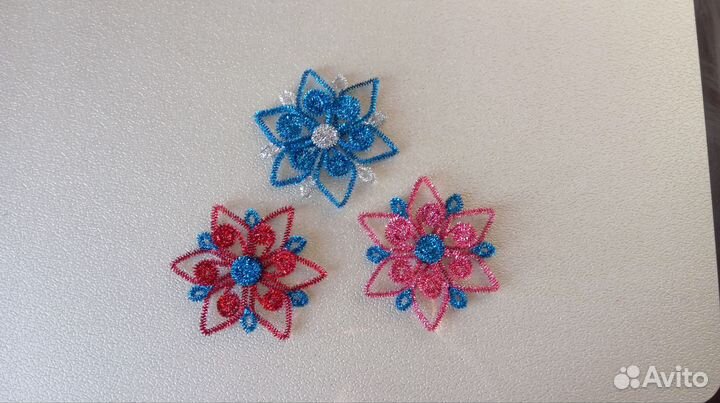 Снежинка из синельной проволоки