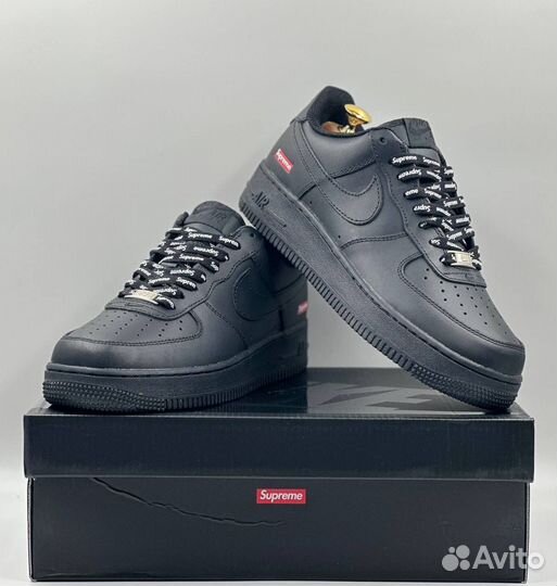 Кроссовки nike air force 1 low x supreme black