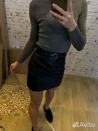 Юбка кожаная H&M