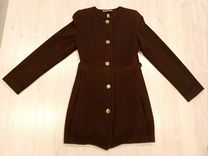 Пальто женское драповое коричневое
