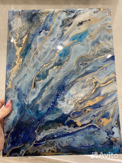 Интерьерная картина из эпоксидной смолы 40х30