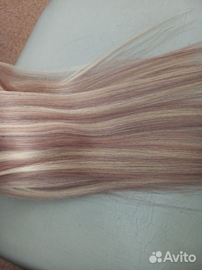 Волосы натуральные на заколках новые