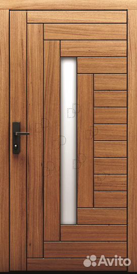 Входная стальная дверь натуральный шпон