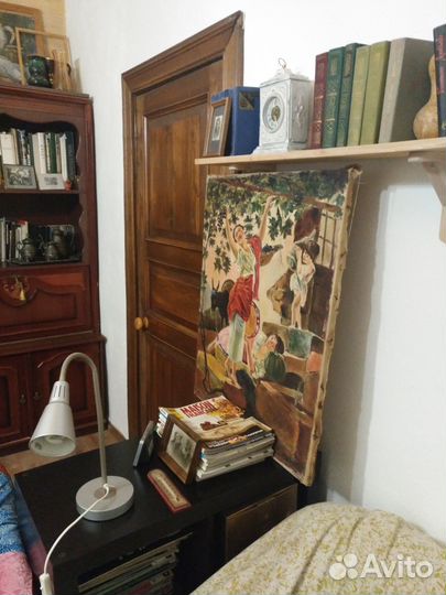 Картина К. Брюллова копия,написана учеником,19 век