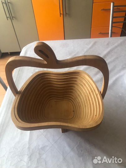 Фруктовница деревянная ваза