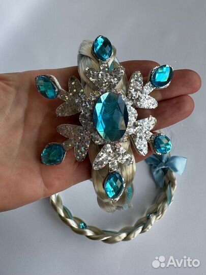 Ободок с косичкой Эльза Анна Холодное сердце