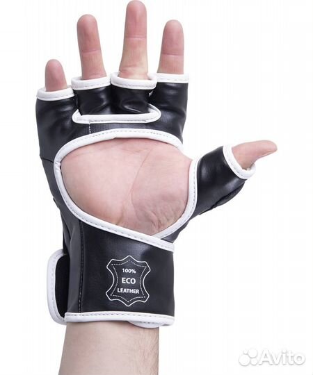 Перчатки для MMA Wasp Black, к/з, S KSA