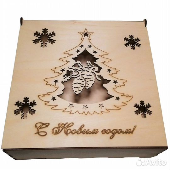 Подарочная Новогодняя коробка 29*29*9см, Новый Год