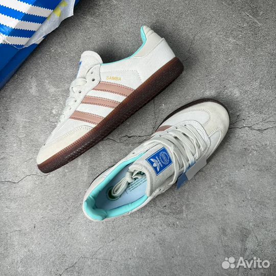 Кеды Adidas Samba OG Crystal White Clay Strata