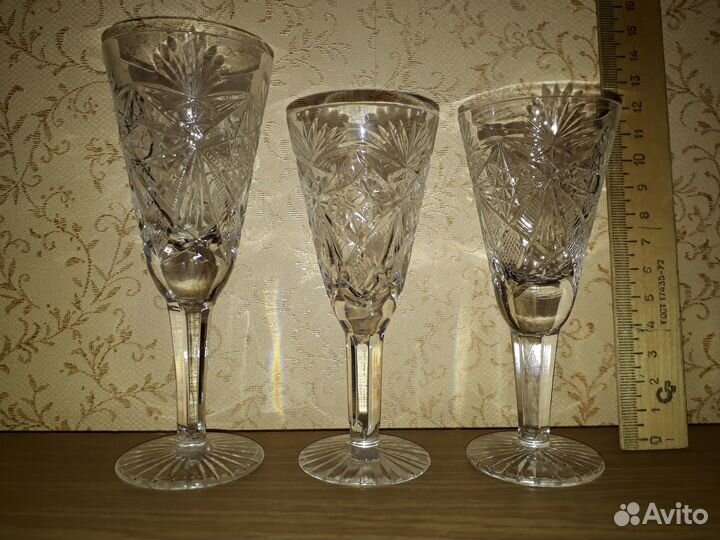 Бокалы фужеры рюмки стопки стаканы хрусталь стекло