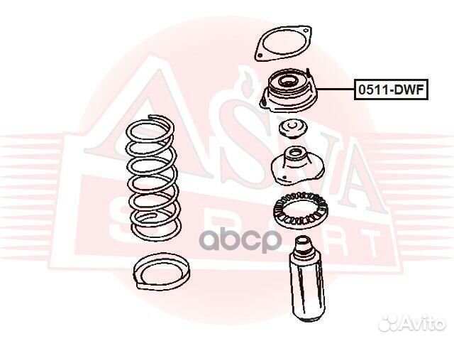 Опора амортизатора 0511DWF asva