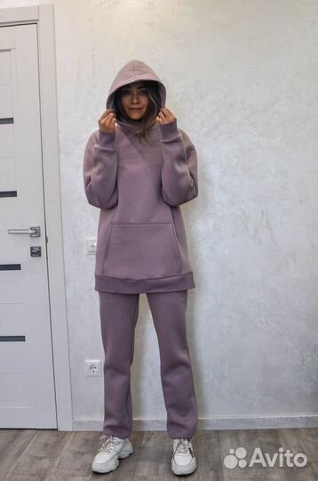 Утепленный женский костюм на флисе
