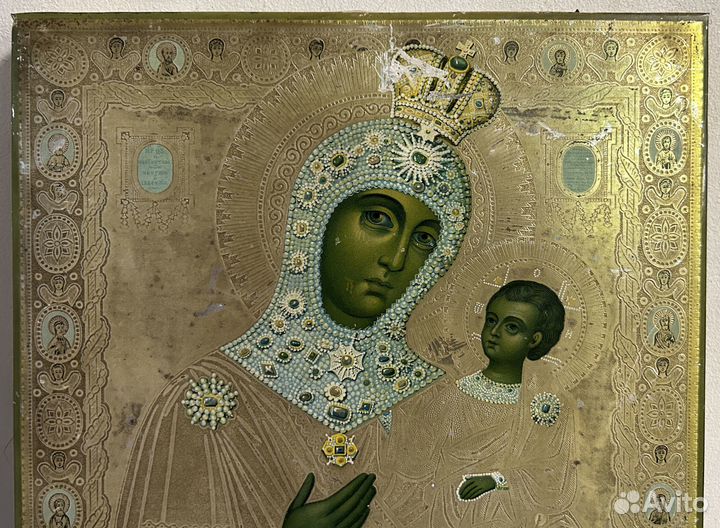 Икона Иверская Богородица Накатка Редкий Образ