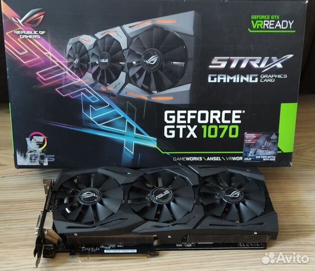 Видеокарта asus gtx 1070 8gb