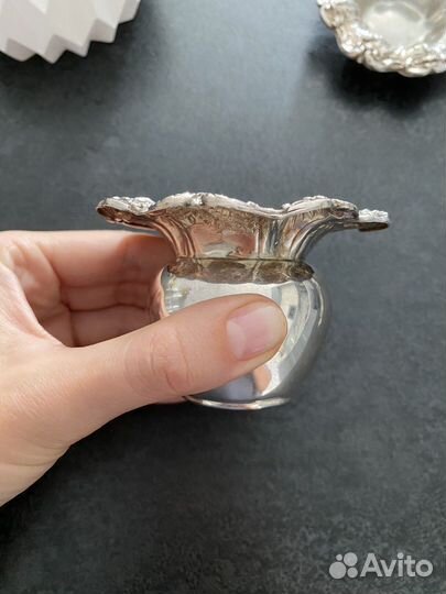 Вазочка серебряная винтажная